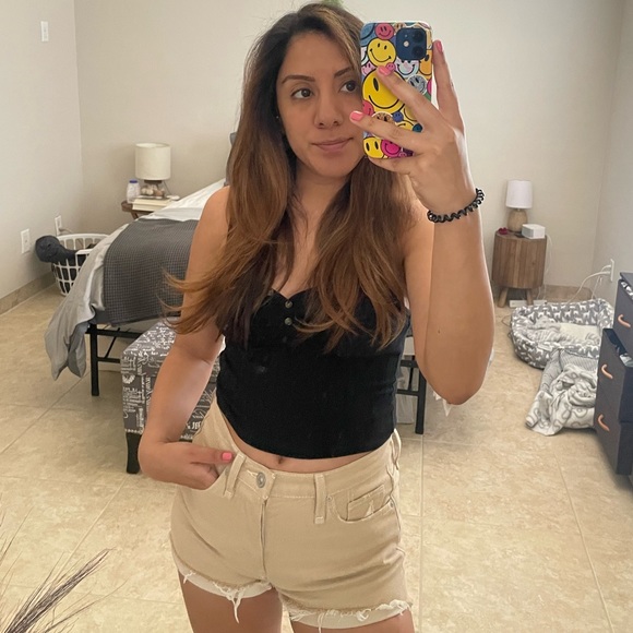 SOLD-Topshop Ribbed Baby Cami - Picture 1 of 5